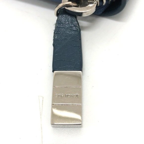 DIOR HOMME logo Zip Around Saif Long Wallet Leather Navy/SilverHardware - Picture 12 of 16